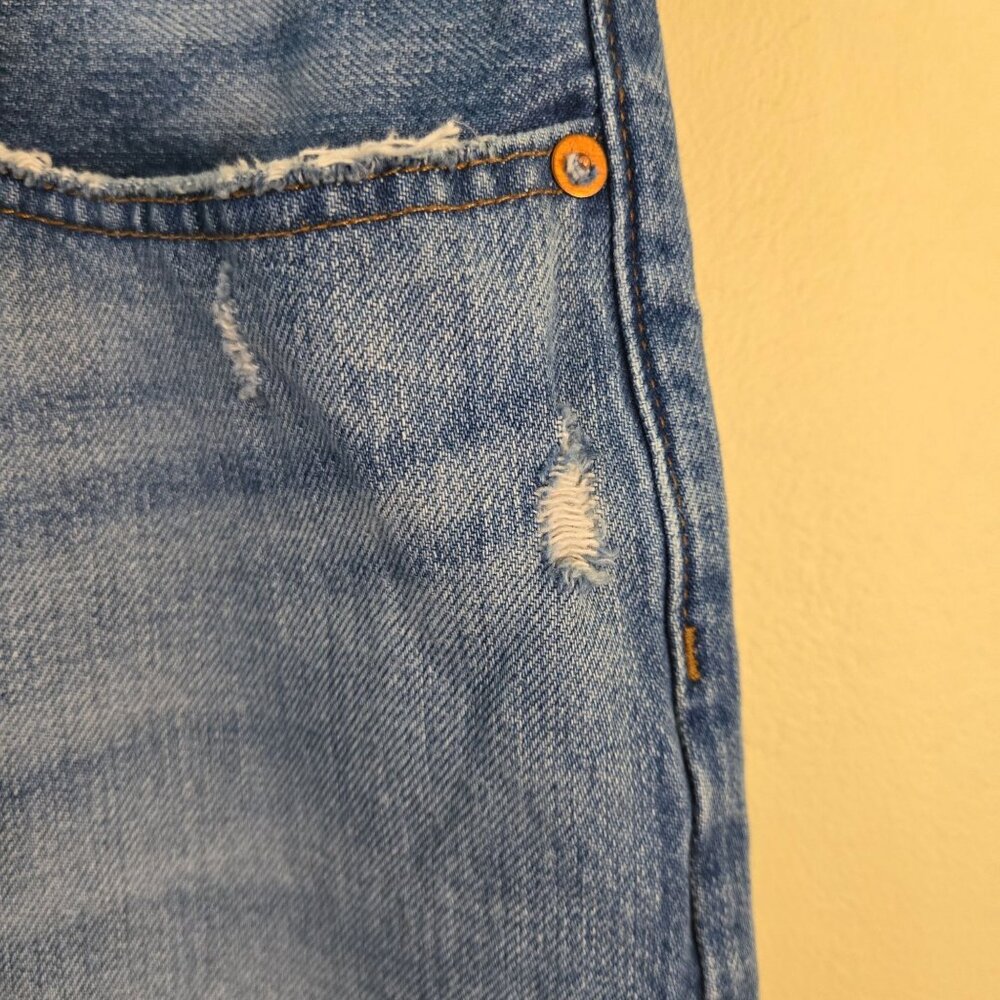 Madewell Low Slung Baggy Jeans Button Fly 5 Pockets Hamburg Wash Tall Size 29T - Picture 8 of 14